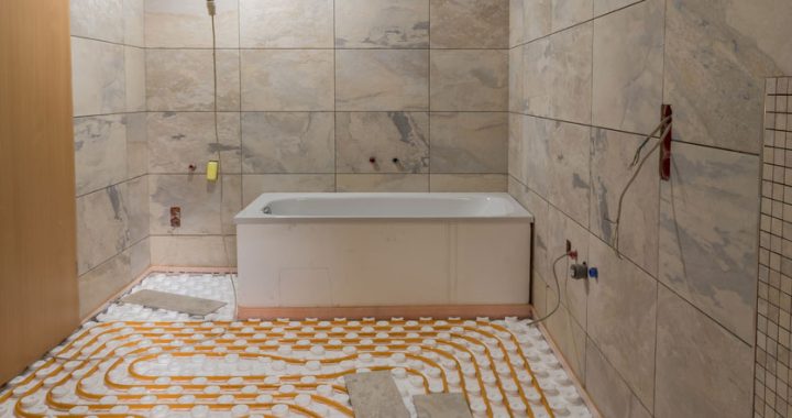 Heated Floor Installation in a Bathroom